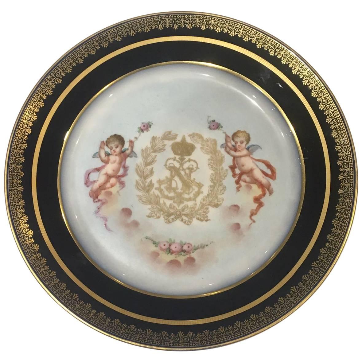 Stunning 19th Century Sevres Plate For Sale