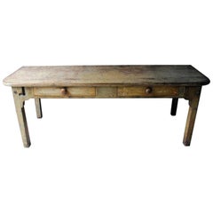 Large Early Victorian Painted Pine Dairy Table, Ex Lowther Castle, circa 1840