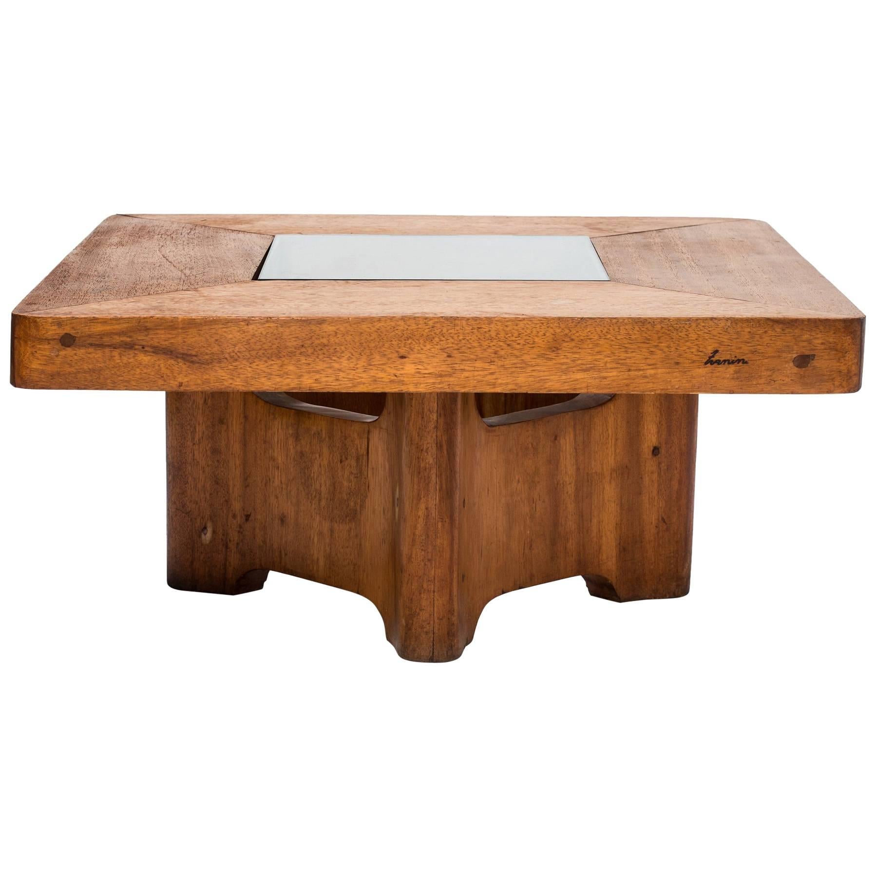 Center Table Carved in Hardwood by Zanine Caldas