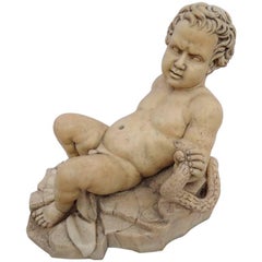 17th Century Marble Sculpture, Alessandro Algardi, Child Hercules with Snake