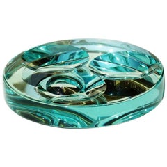 Vintage Fontana Arte Mirrored Crystal Italian Design, 1960s Ashtray Bowl