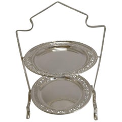 Antique English Silver Plated Cake Stand, circa 1900