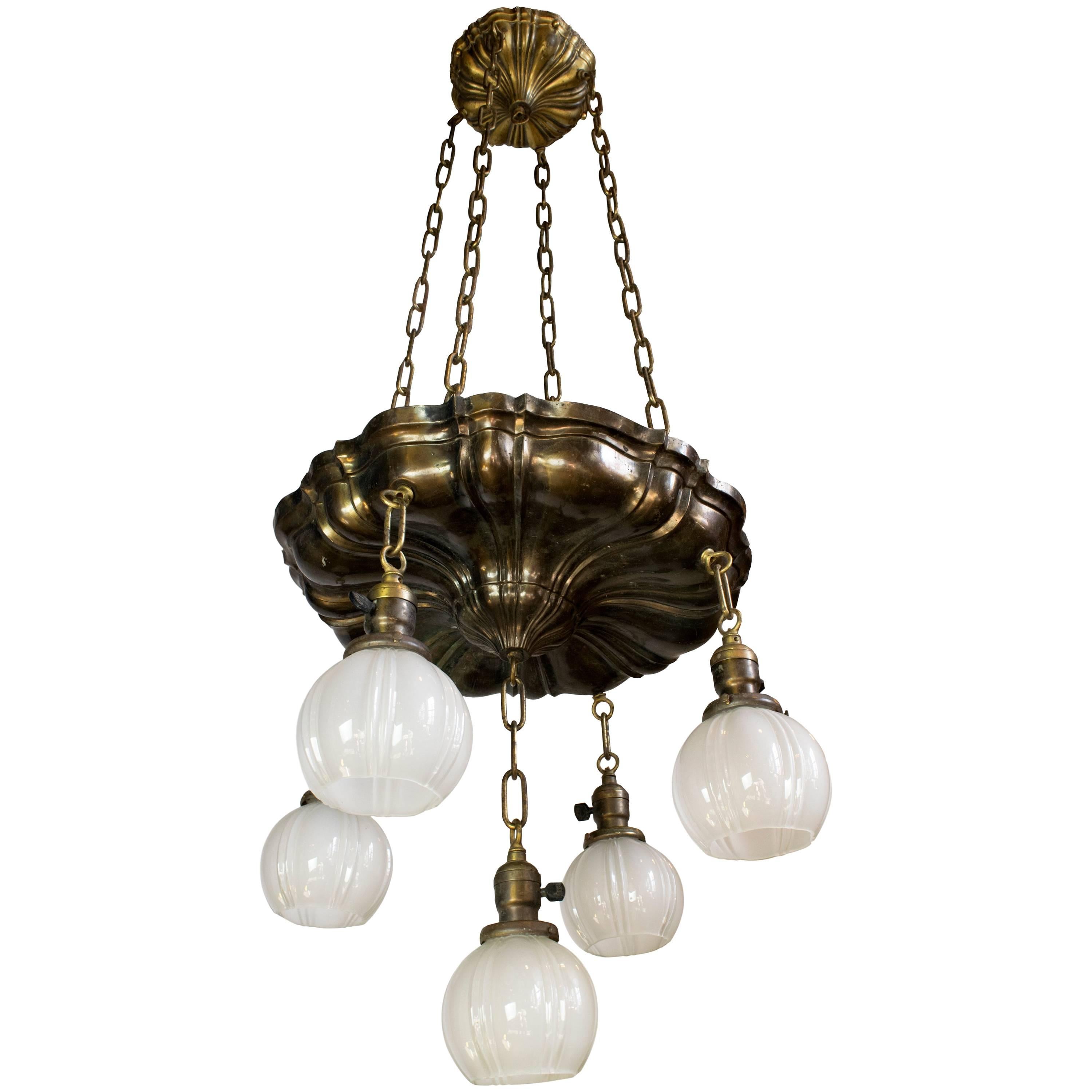 Five-Light Sheffield Chandelier with Shades