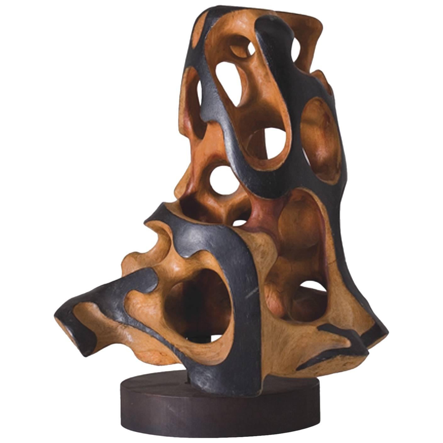 Mario Dal Fabbro Wood Sculpture, United States, 1986 For Sale