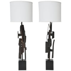 Lampes-sculptures brutalistes de Richard Barr