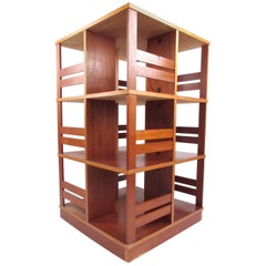 Scandinavian Modern Swivel Bookshelf