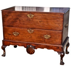 Period Early 18th Century Irish Mahogany Blanket Chest on Stand