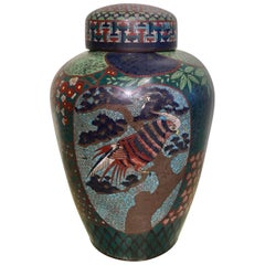 19th Century Japanese Cloisonné Lidded Jar