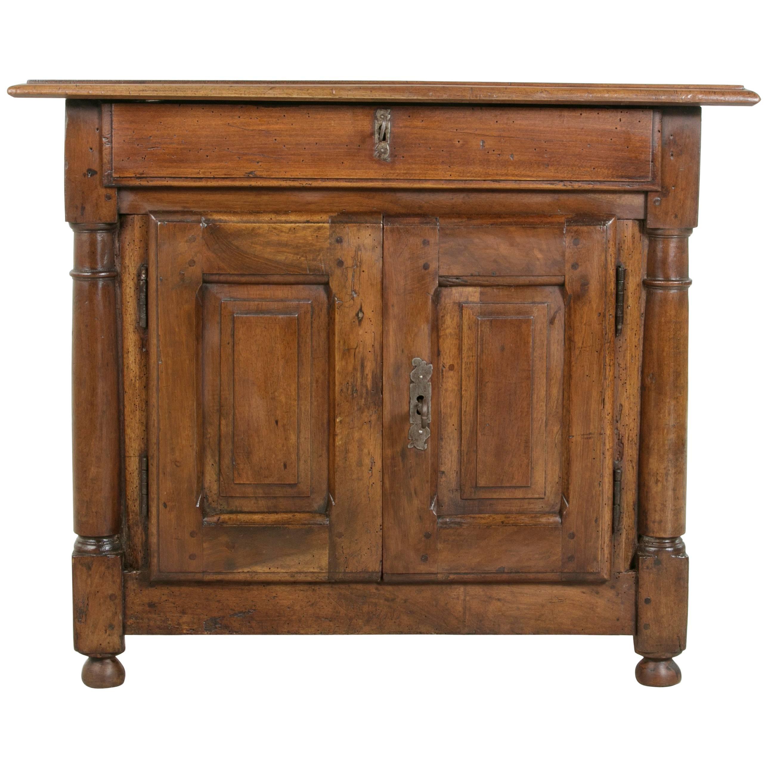 Small-Scale Late 18th Century French Walnut Cabinet or Nightstand