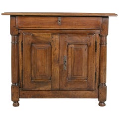 Antique Small-Scale Late 18th Century French Walnut Cabinet or Nightstand