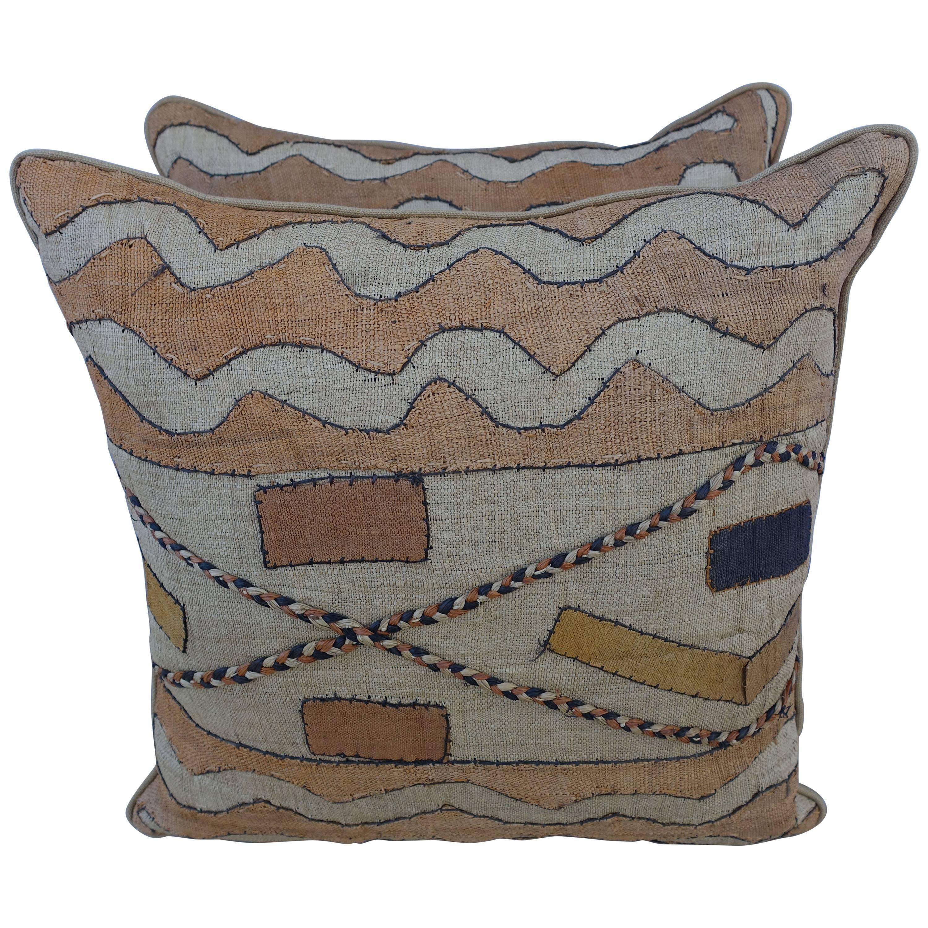 African Kuba Cloth Pillows by Melissa Levinson