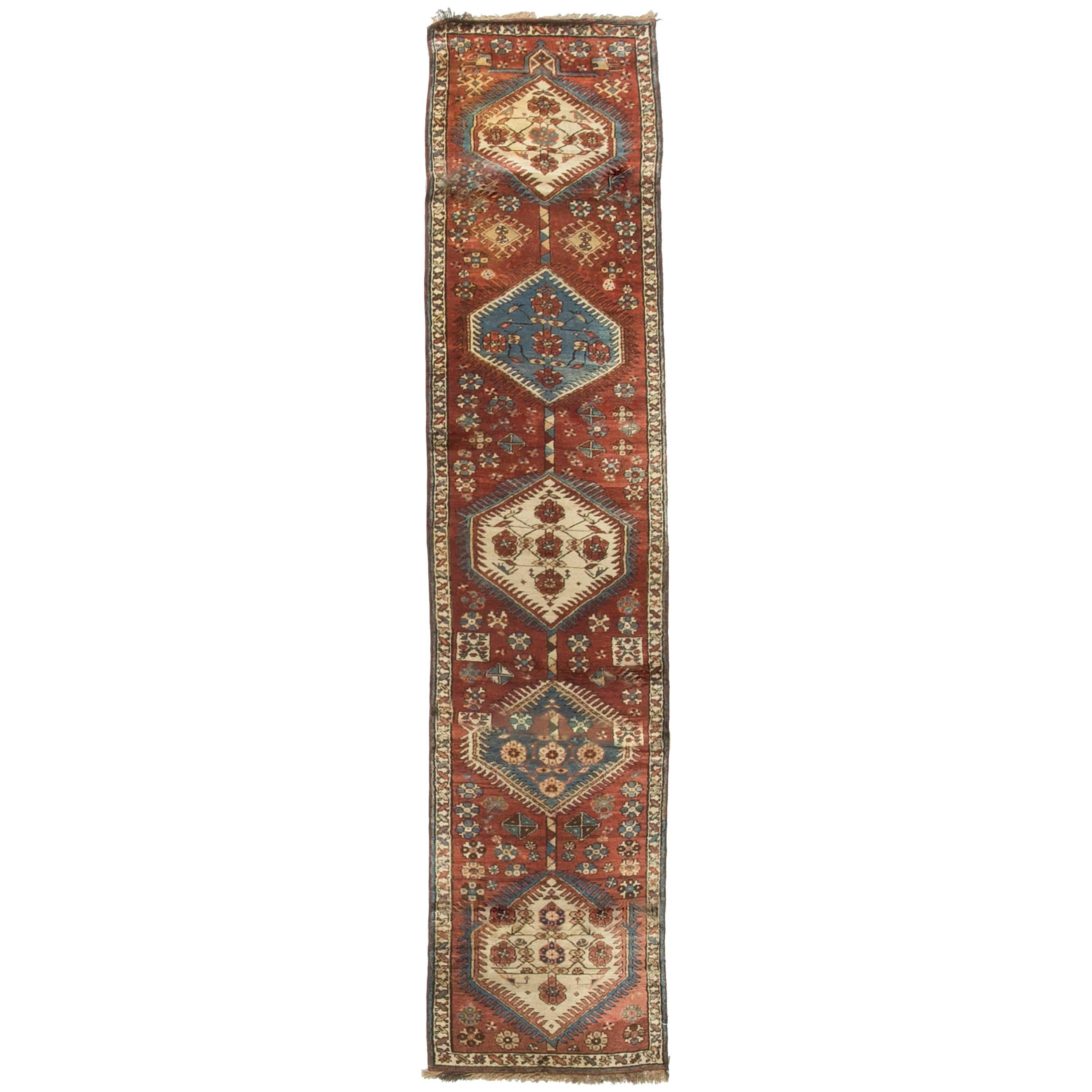 Vintage Persian Meshkin Rug Runner