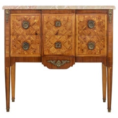 Small Scale Early 20th Century French Louis XVI Marquetry Commode or Chest