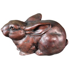 Japan Antique Big Ear Rabbit with Handsome Face and Fine Details