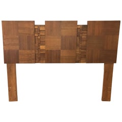 Mid-Century Modern Paul Evans Style Brutalist Queen Headboard