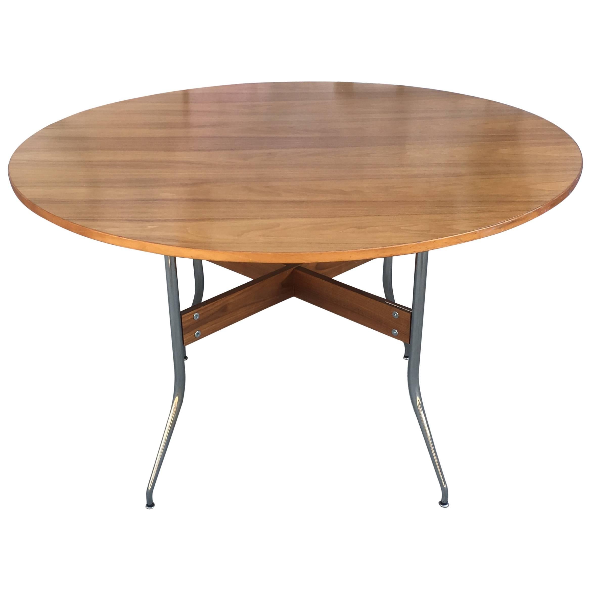 George Nelson for Herman Miller Swag Leg Walnut Dining Table