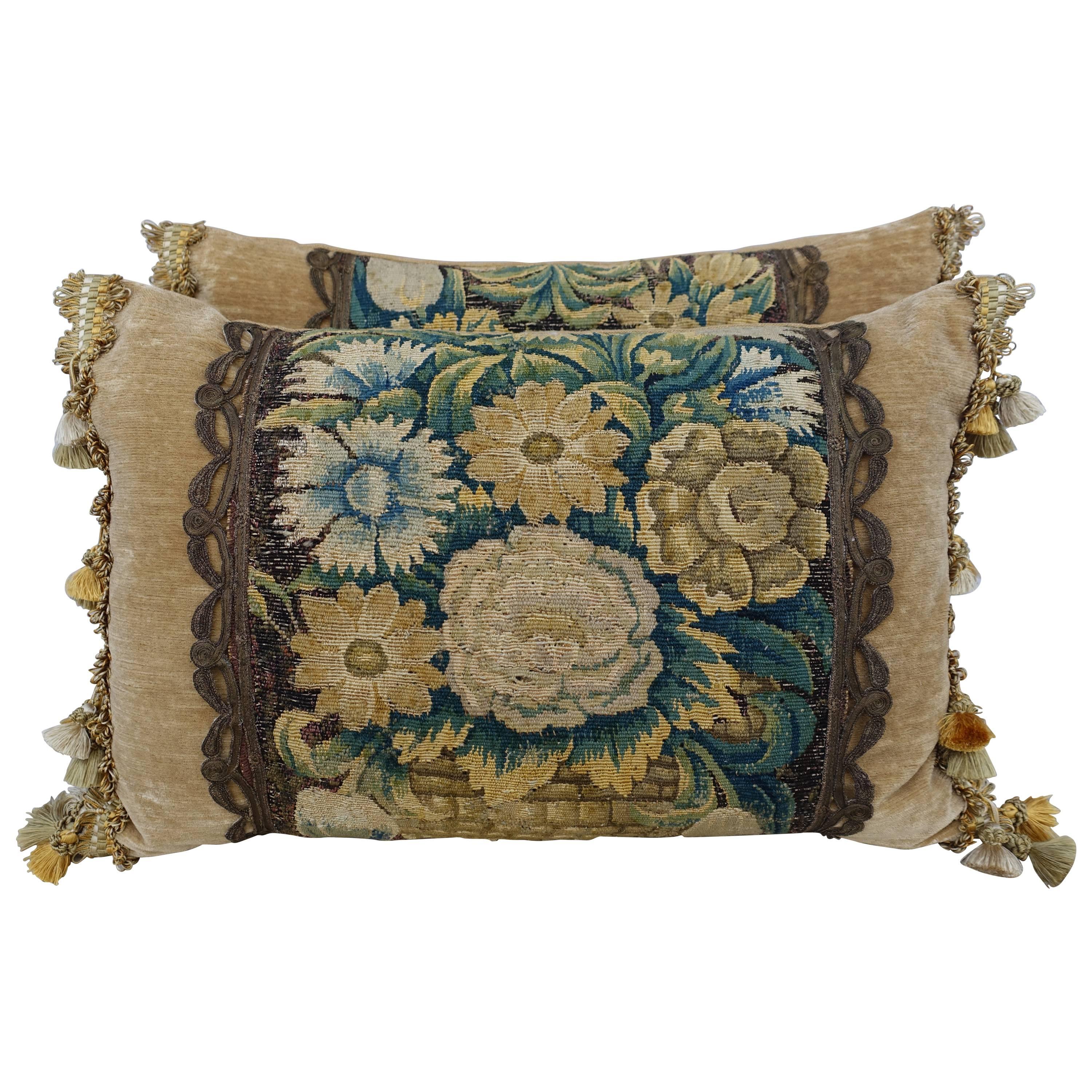 17th Century Flemish Tapestry Pillows by Melissa Levinson