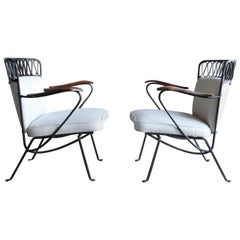 Rare Pair of "Ribbon" Lounge Chairs Maurizio Tempestini for Salterini