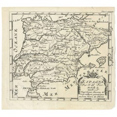 Carte ancienne d'Espagne par N. de Fer, datant d'environ 1700