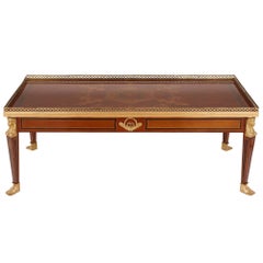 French Empire Style Marquetry Coffee Table
