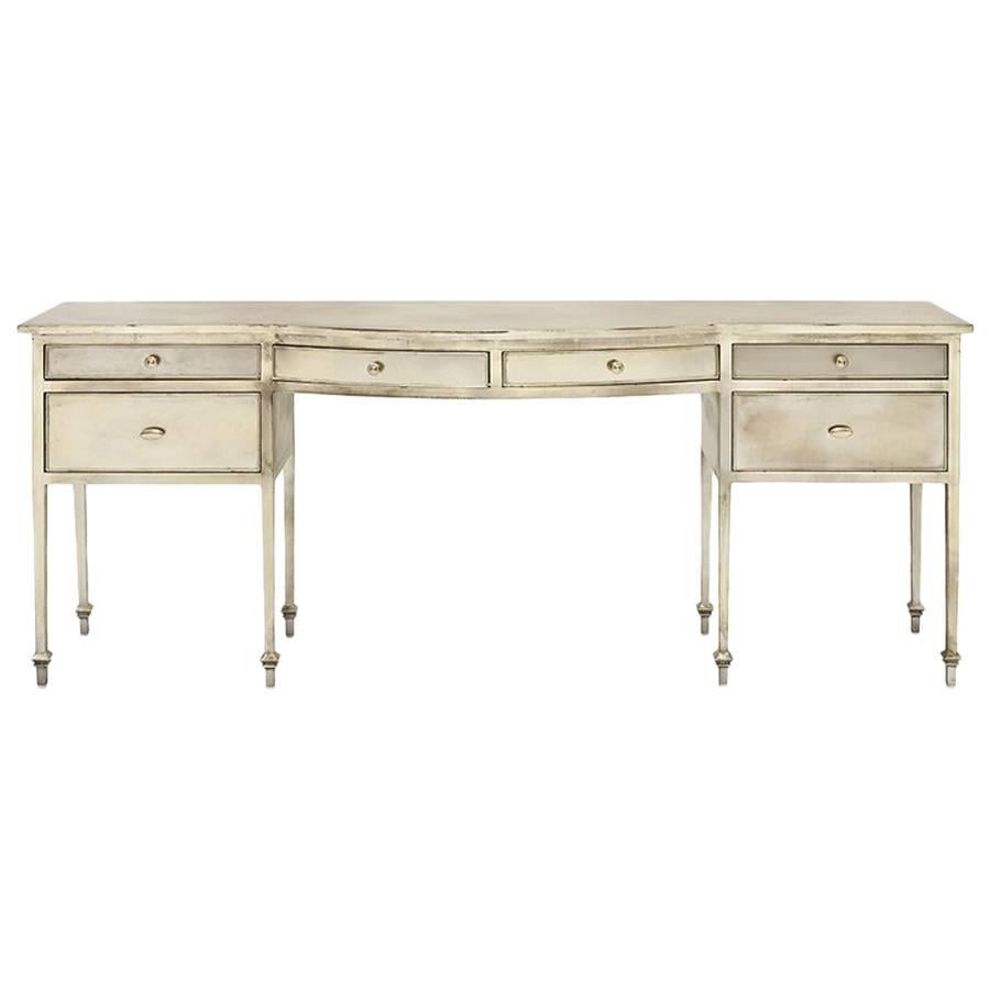 French Castle Console in Antique Metal Finish