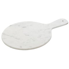 Round White Carrara Marble Cutting Board