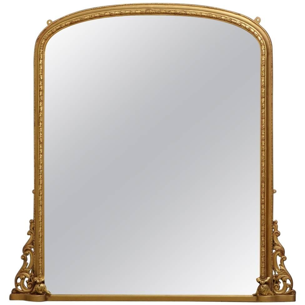 Victorian Gilt Overmatel Mirror