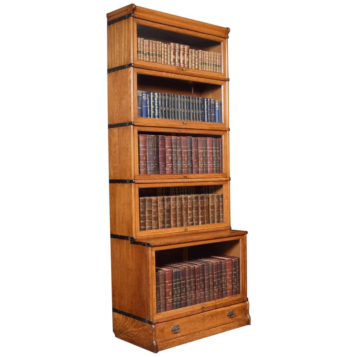 Oak Globe Wernicke Five Section Bookcase