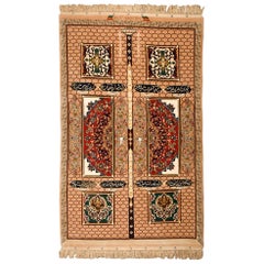 Very Beautiful, 20th Century Gold, Pearl and Precious Stone Isfahan Rug