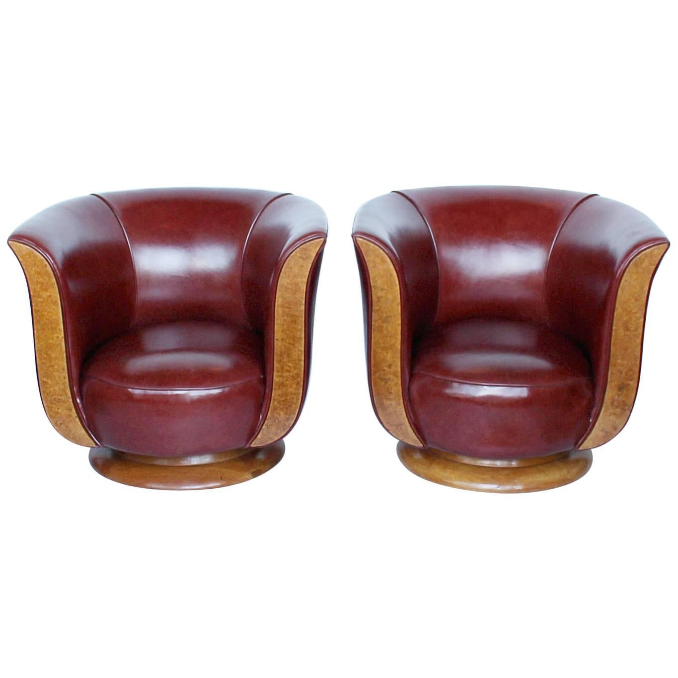 A Pair of Art Deco Tulip Chairs