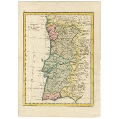 Antique Map of Portugal by G.L. le Rouge, 1743