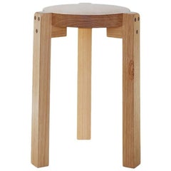 Girafa Stool, Handmade of Solid Wood, Modern Brazilian Design