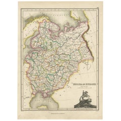 Carte ancienne de la Russie en Europe par J. Thomson, 1819