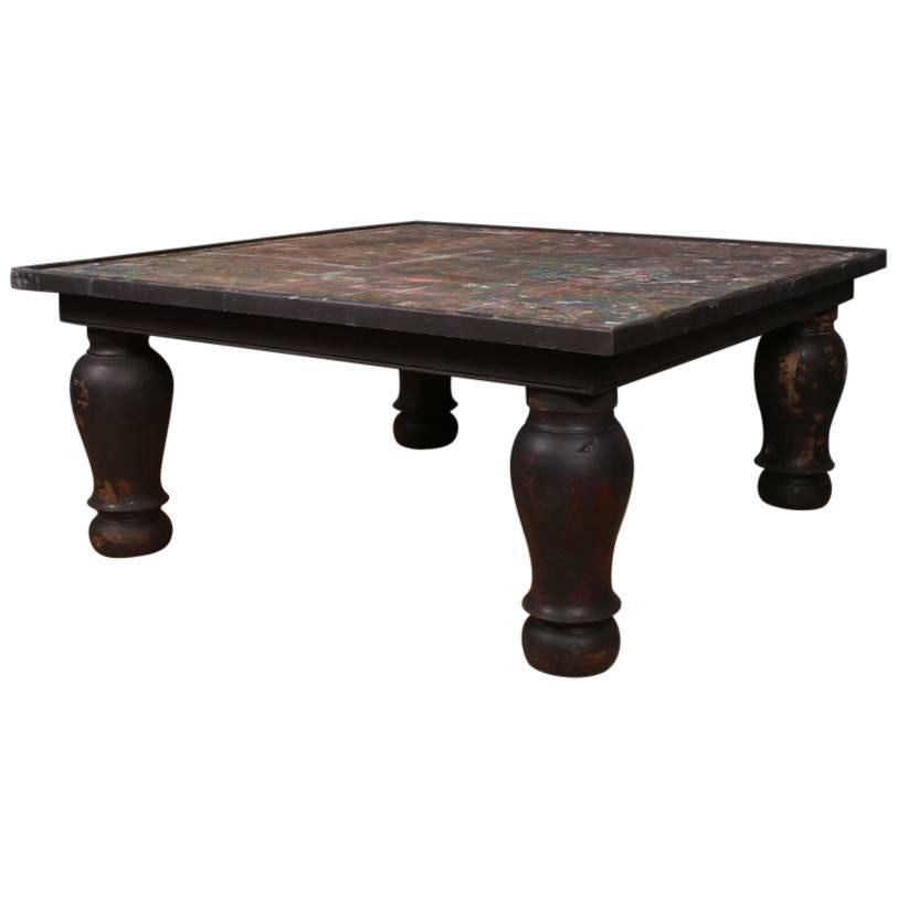 Large Painted Low Table