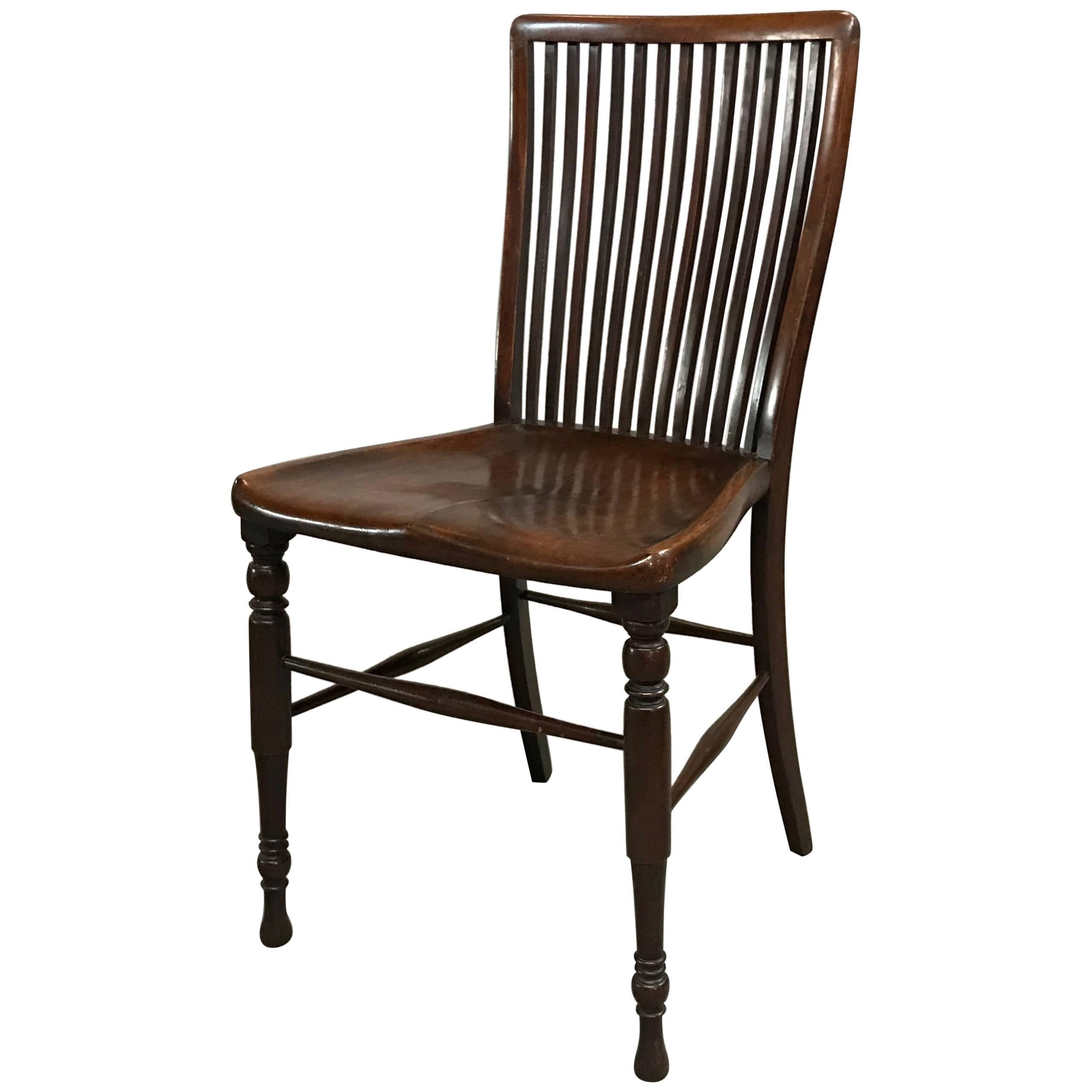 19th Century Spindle Back Mahogany Accent Side Chair