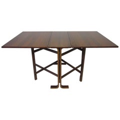 Retro Rose Wood Gate Leg Dining Table in the Style of Danish Modern