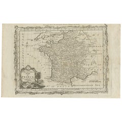 Carta geografica antica della Francia di T. Bowen, 1785