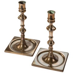 Pair of Georgian Brass Candlesticks