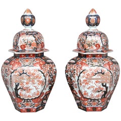 Pair of 19th Century Decorative Imari Vases