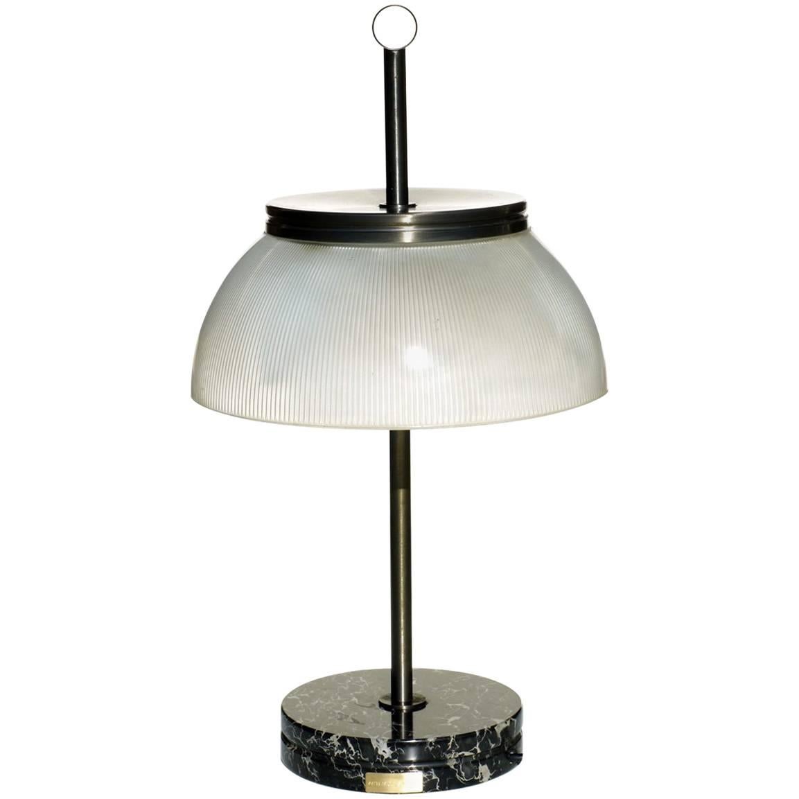Sergio Mazza by Artemide Marble Glass Italian Design Table Lamp, 1960s