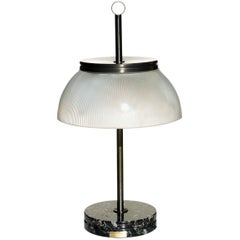 Sergio Mazza by Artemide Marble Glass Italian Design Table Lamp, 1960s