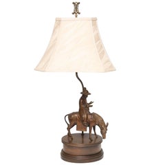 Elegant Asian Inspired Cast Bronze Table Lamp by Maitland-Smith
