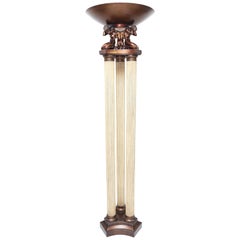 Elegant Three-Tiered Atlas Torcheire Floor Lamp