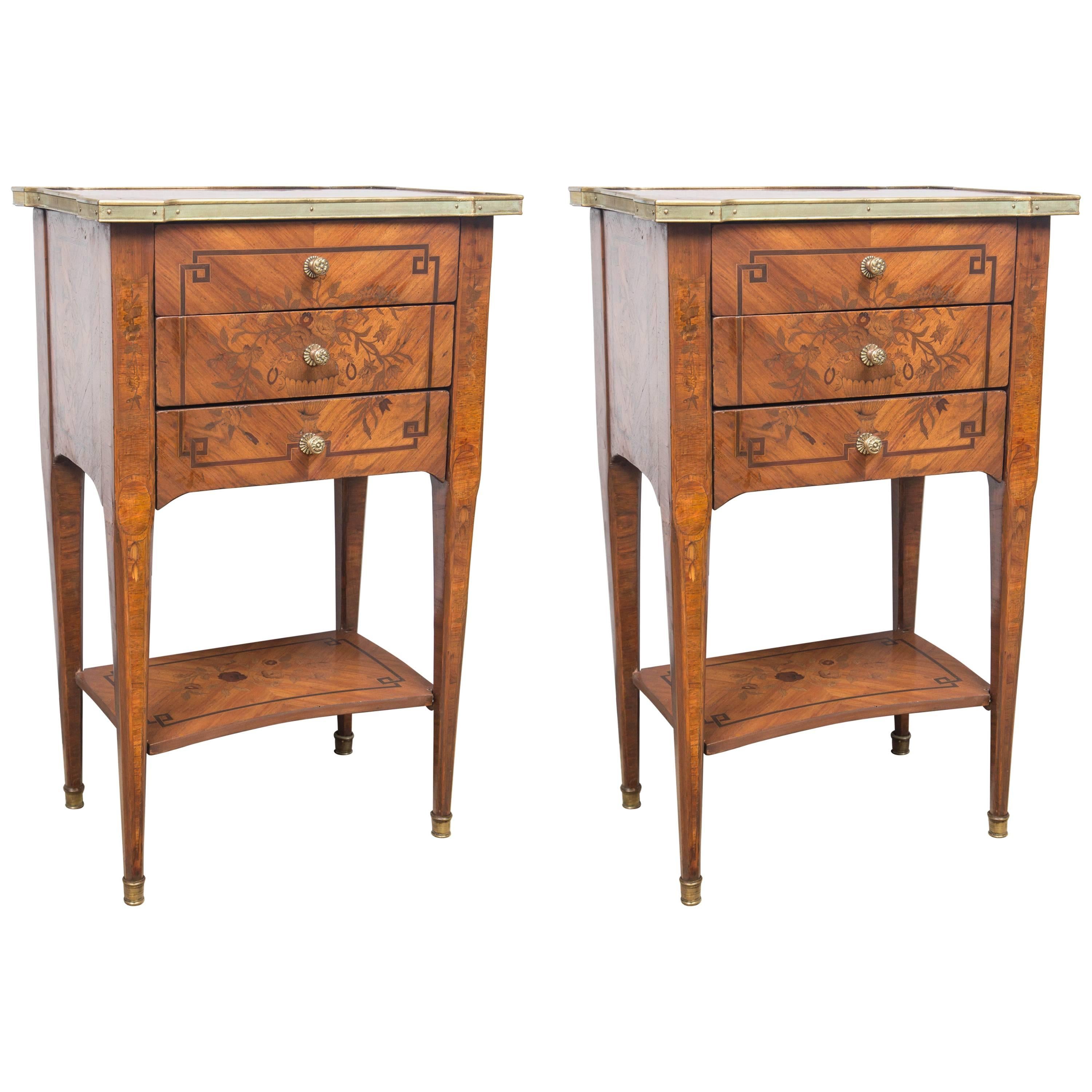 Pair of Louis XVI Period Side Tables