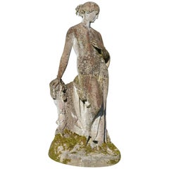19th Century Composition Stone Garden Figure of Flora by Austin and Seeley