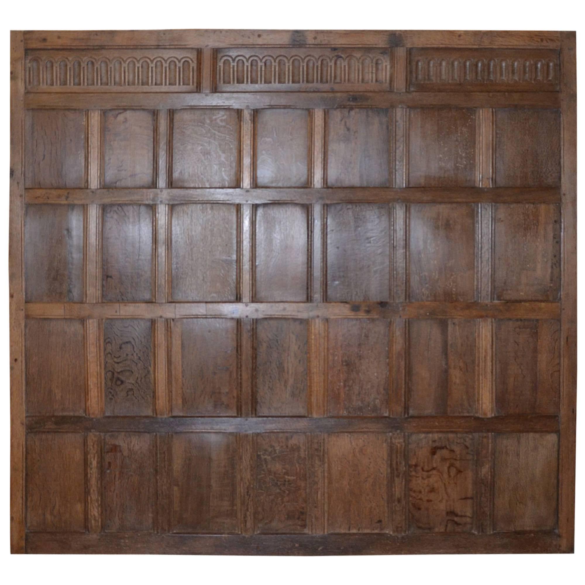 Single 18th Century Oak Panel For Sale