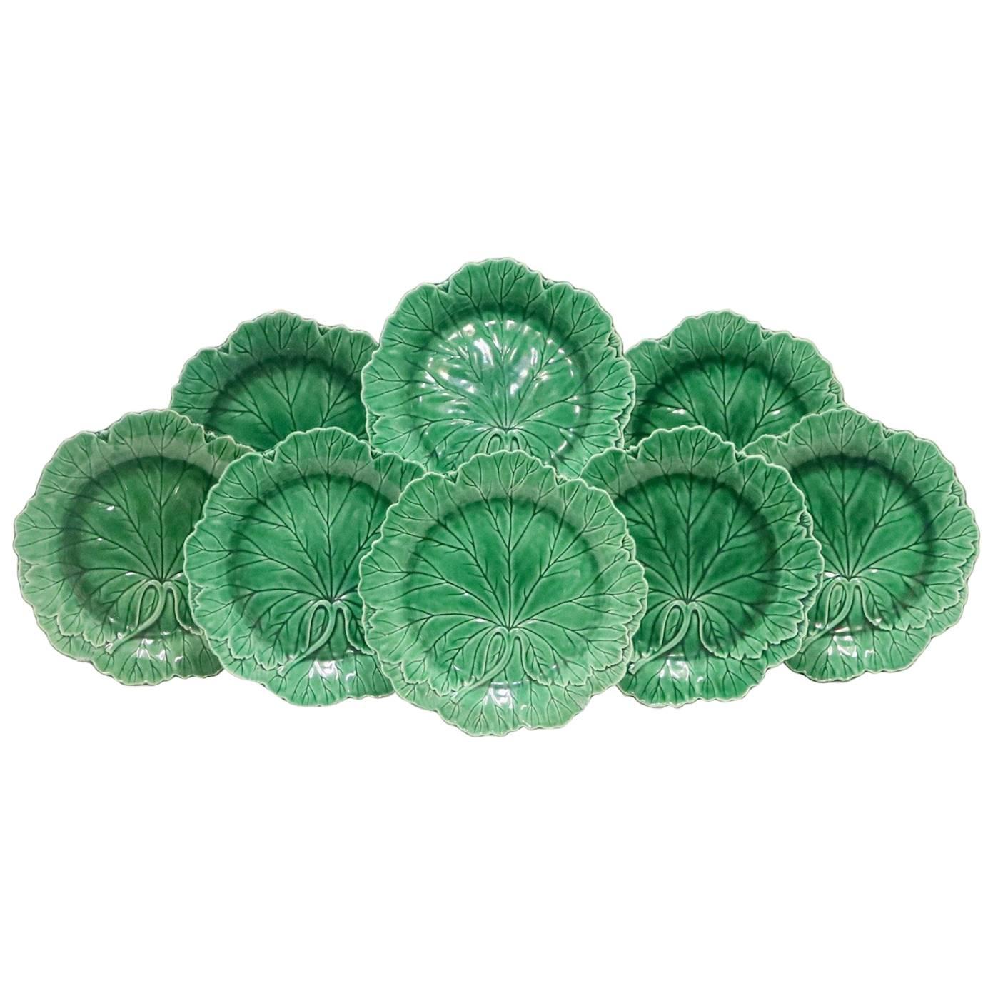 Wedgwood Majolica Cabbage Leaf Plates