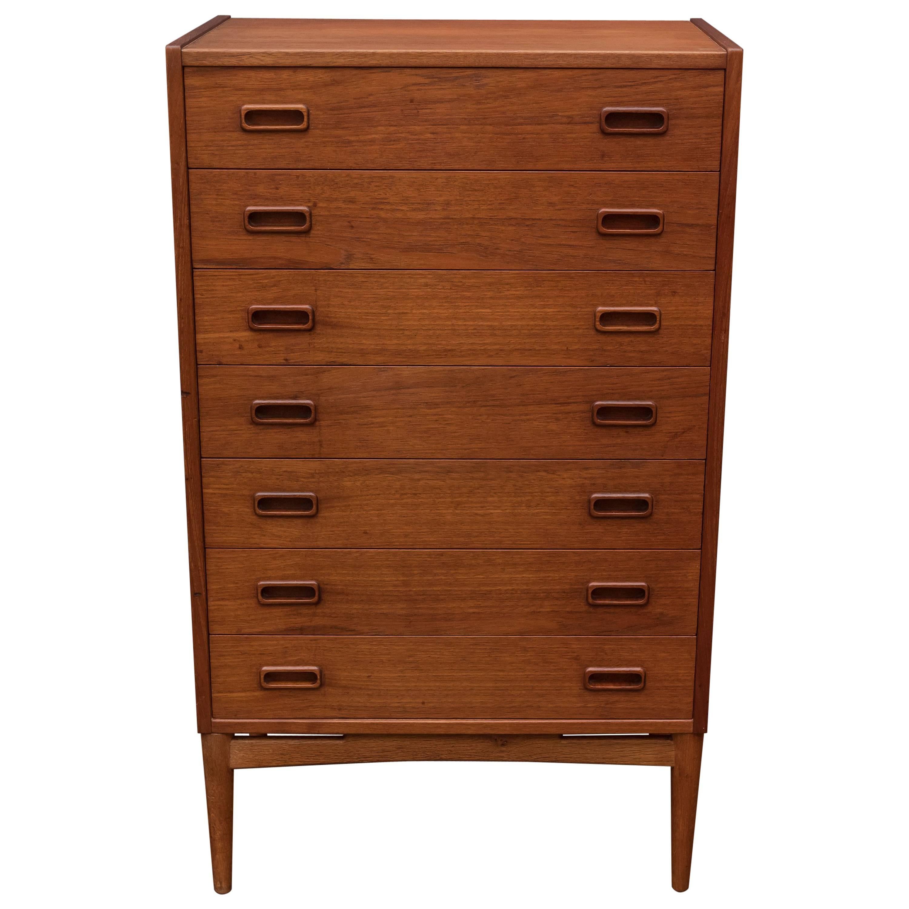 Danish Teak Tall Chest of Drawers