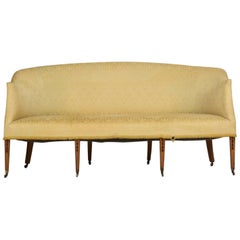 Antique English Hepplewhite Period Inlaid Satinwood Canapé Sofa, circa 1810