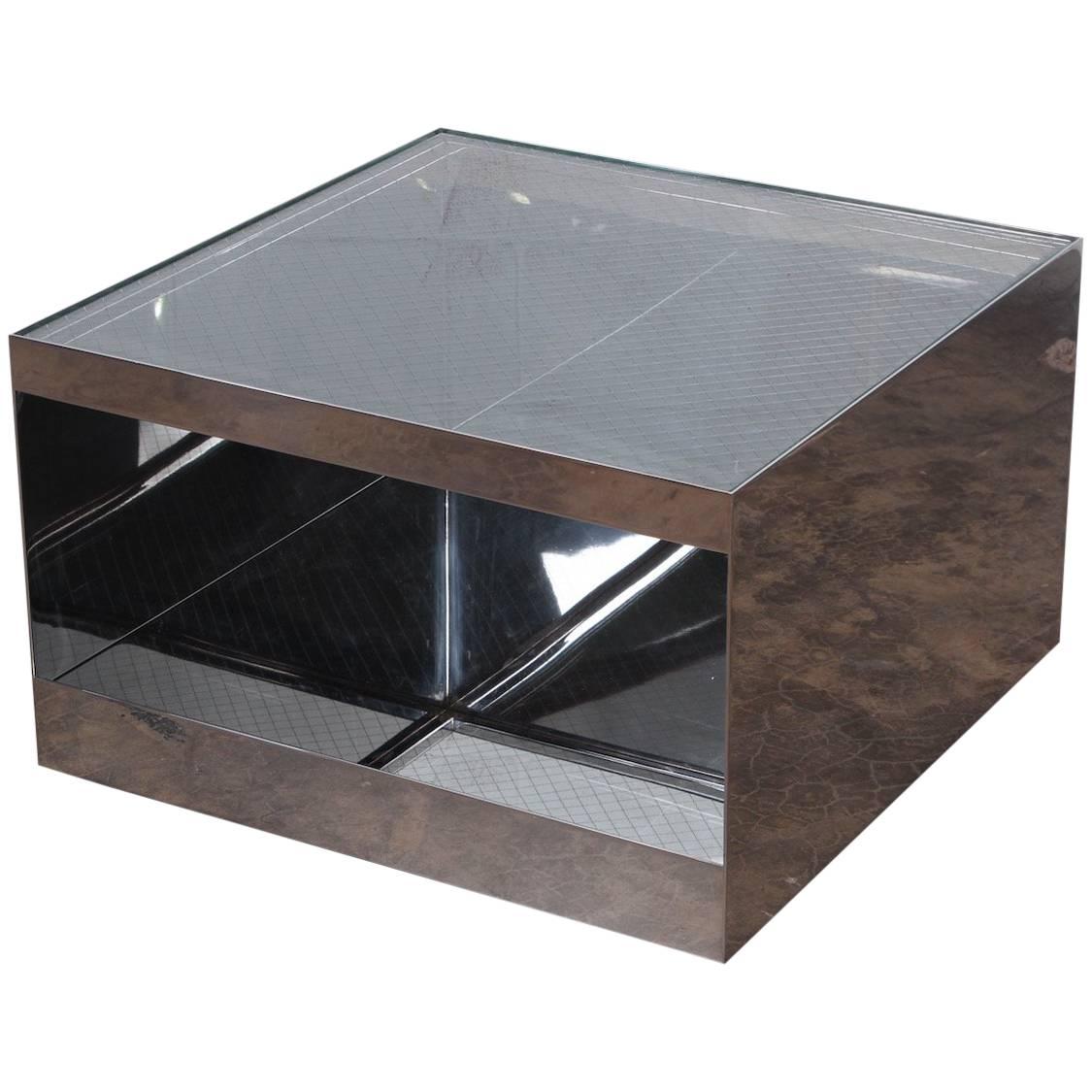 Joe D'urso Polished Stainless Steel Table